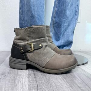 Earth Origins Originals Phoenix Boot Brown Size 6 1/2 Ankle Boots Leather Moto